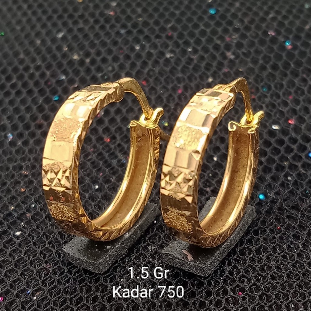 Anting Jipsi Emas 17 K - 1.5 Gr Kadar 750 - 3209