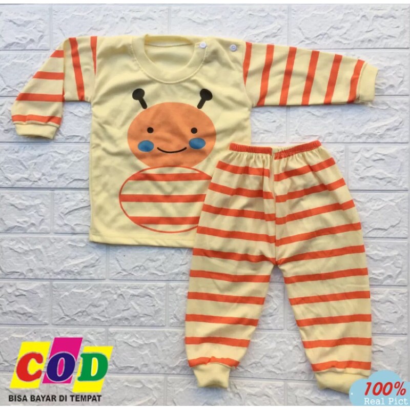 Setelan baju Panjang Bayi Piyama Anak Usia 6-12 Bulan Almeera Baby and Kids