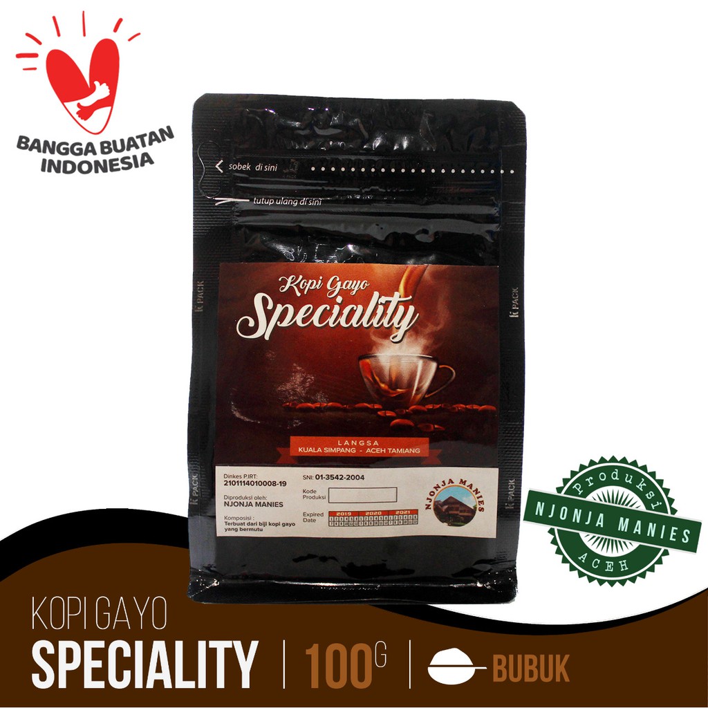 

Njonja Manies Kopi Gayo Aceh Speciality 100gr - Kopi Gayo Speciality 100gr