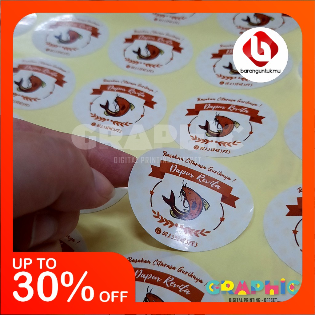 

Stiker Label Bulat diameter 2-6cm Chromo / Cromo / Bontak / cutting print n cut surabaya