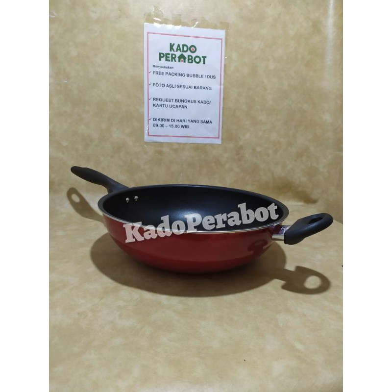 teflon stir wok supra 30cm - teflon anti lengket- wajan anti lengket