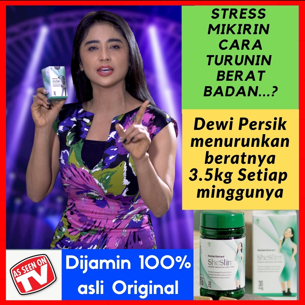 SHE SLIM Pelangsing instan Dewi Persik , Turun 3.5kg hingga 5kg per minggu turunkan berat badan, ama