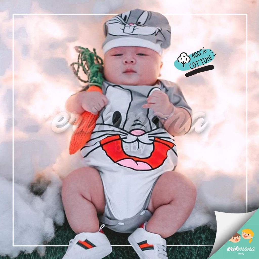 baju bayi jumper karakter bunny lucu bugs bunny