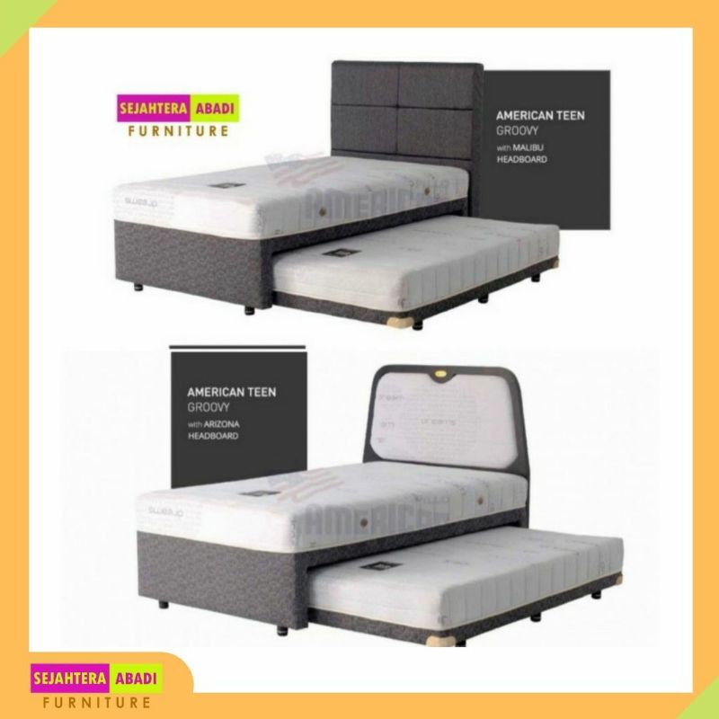 american pillo springbed kasur 2in1 twin sorong american teen groovy teenager divan atas divan soron