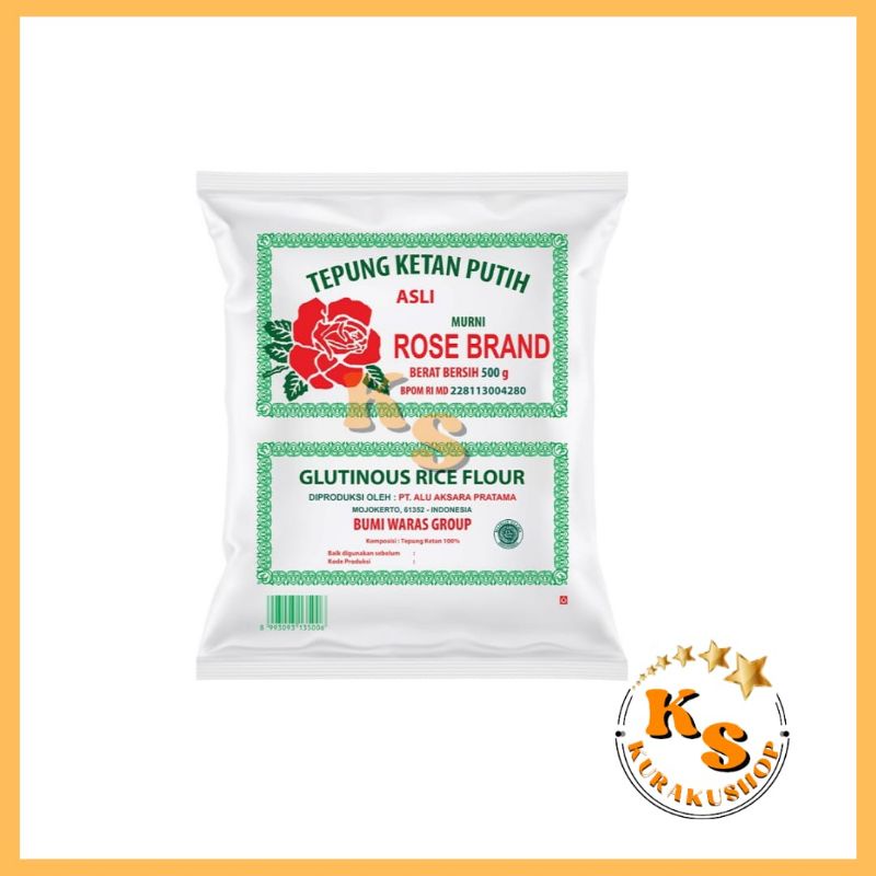 

TEPUNG KETAN ROSE BRAND GLUTINOUS RICE FLOUR 500 GRAM