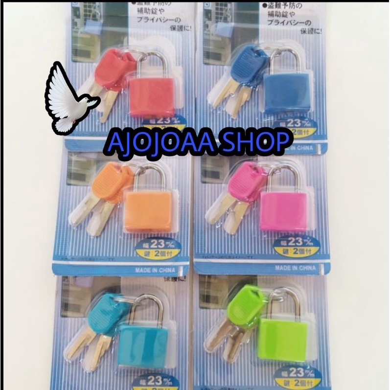 Gembok Koper kecil/Gembok mini warna warni 23mm
