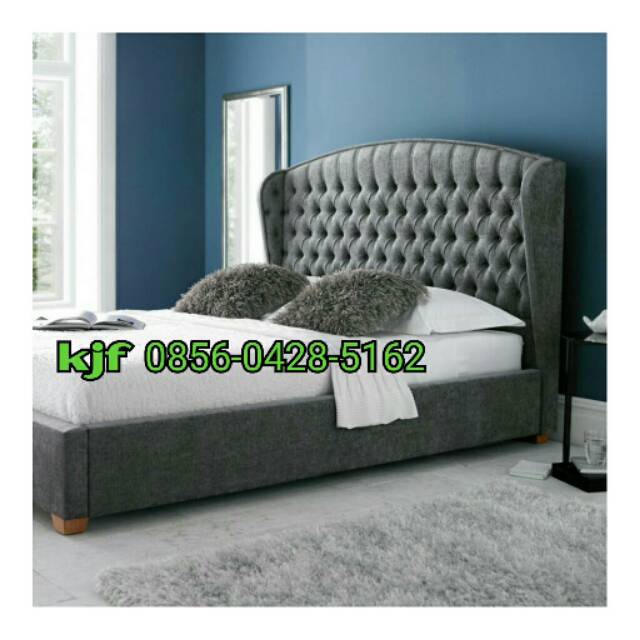 dipan mewah tempat tidur mewah bahan bludru 180x200