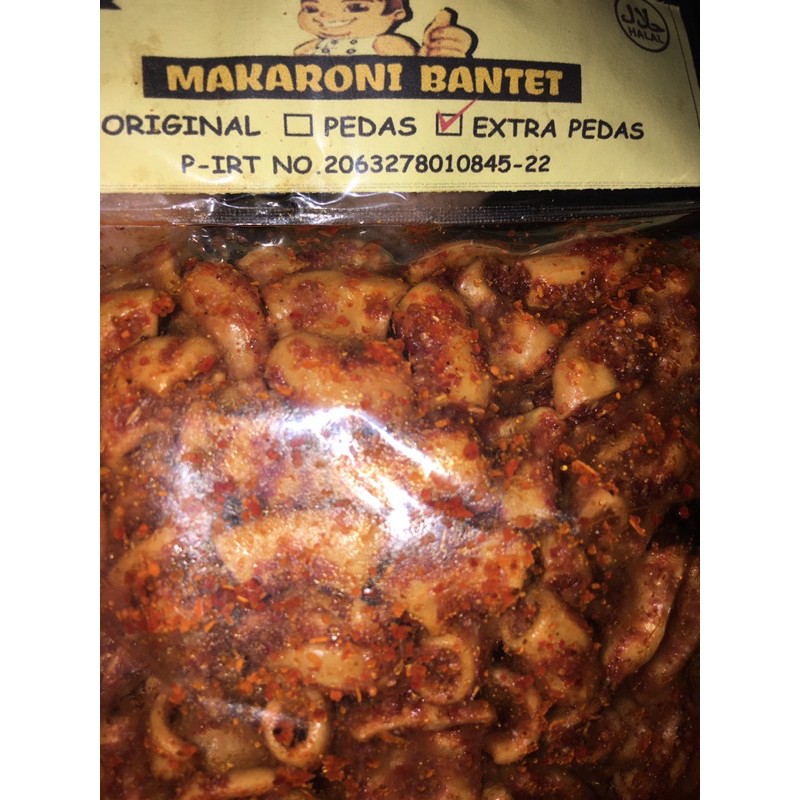 

Makaroni bantet Cap koki / Makaroni Pedas / Makaroni kering bumbu / Sudah bersertifikat Dinkes