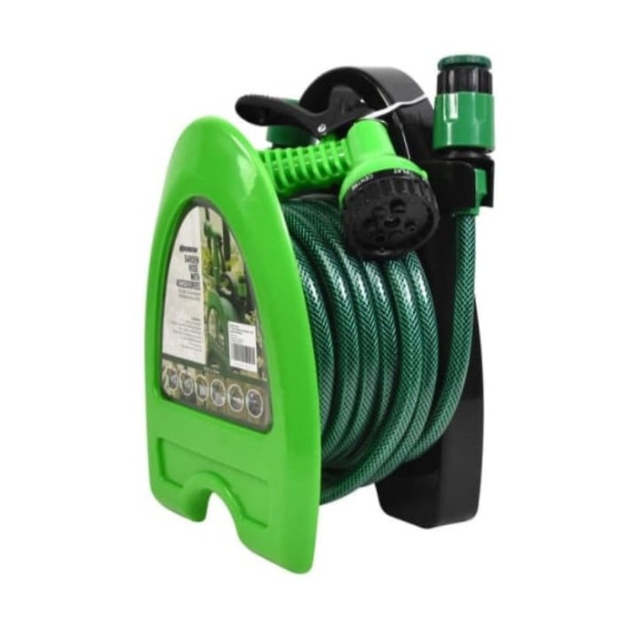 ACE KRISBOW SELANG AIR DENGAN ALAT PENGGULUNG/SELANG TAMAN 10 METER/SET ROLL HOSE REEL