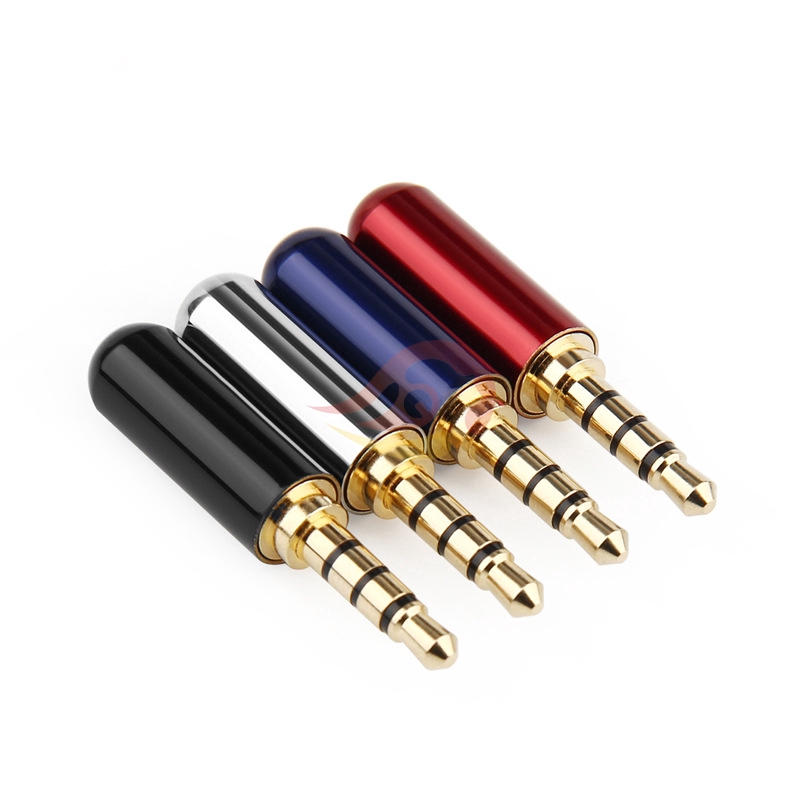 Plug Earphone 3.5mm 4 Pole Warna Tembaga Murni Plug 3.5mm