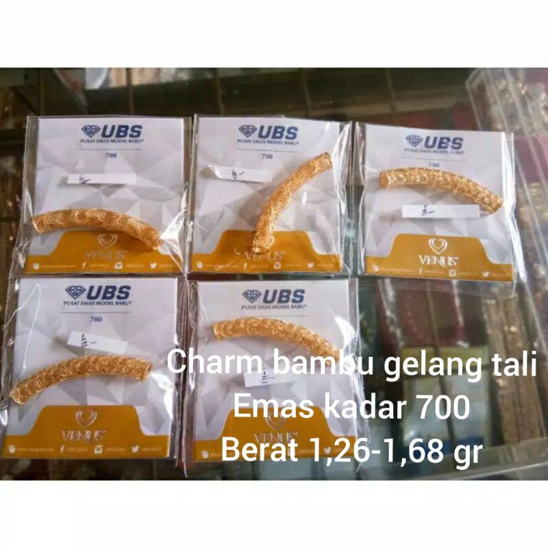 charm bambu emas asli kadar 700