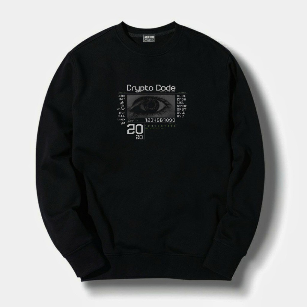 ( DISKON ) Crewneck Black edition Motip Simple Pria/Wanita High Quality