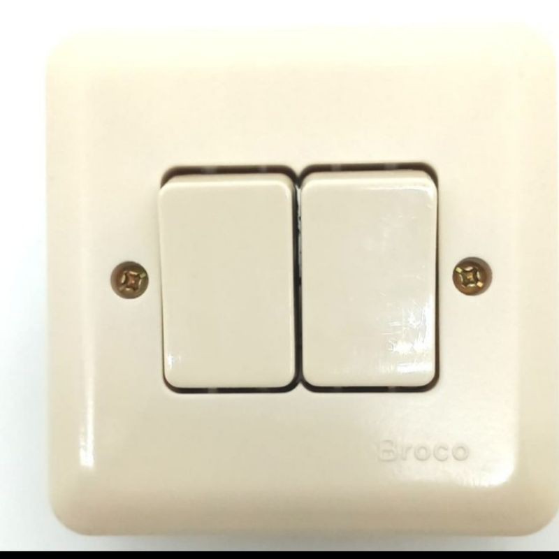 Saklar Seri Broco NewGee / Saklar Double Broco / Saklar Ganda Broco