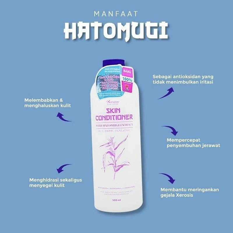 ✿ELYSABETHME✿ Skin conditioner hatomugi (500ml) moist wajah moisturizer toner pelembab kompres