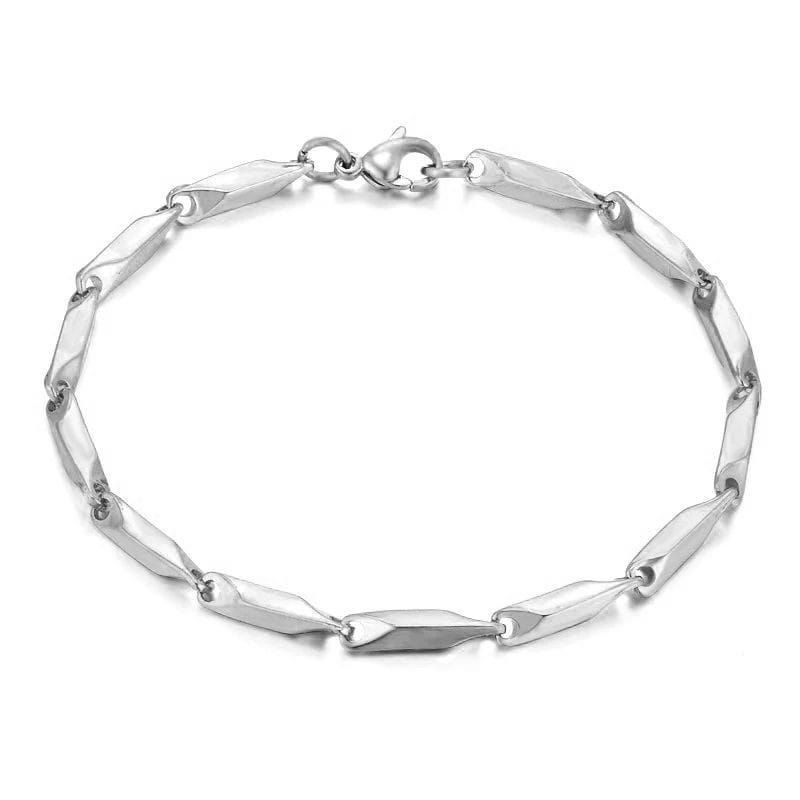 Gelang Tangan Model Motif Padi Gelang Tangan Pria Wanita Gelang Titanium AntiKarat