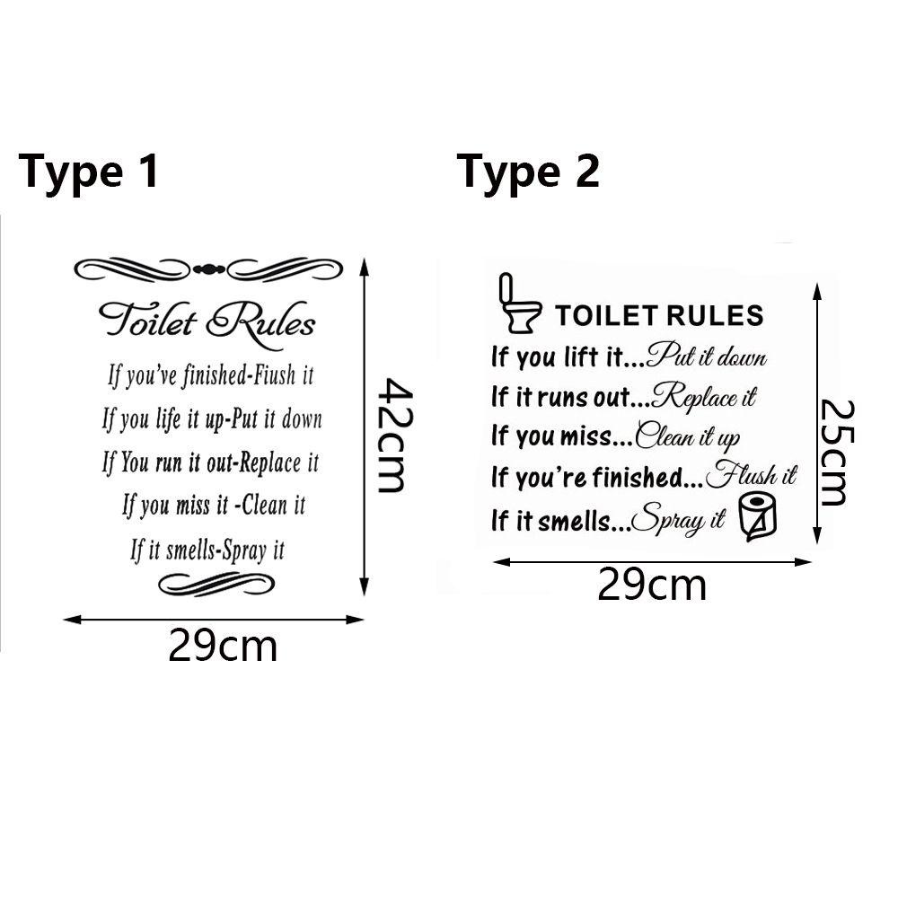 R-FLOWER Stiker Dinding Removable Kamar Mandi Washroom Dekorasi Rumah Segi Empat Decals