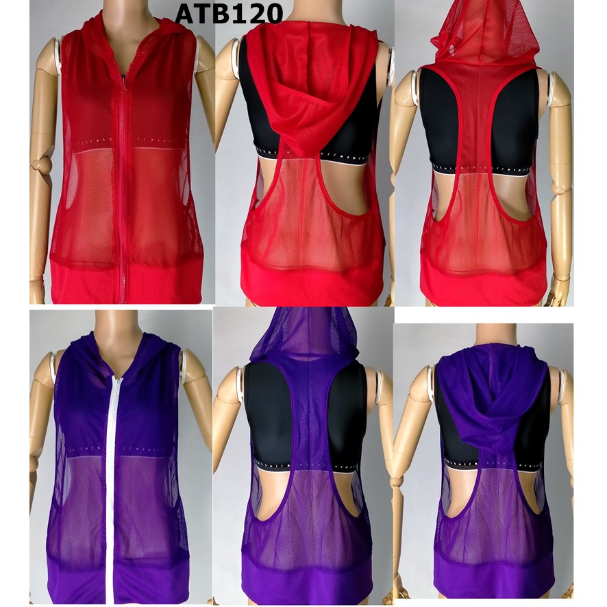 BAJU SENAM AEROBIK ZUMBA YOGA BAHAN JALA /MESH/JARING