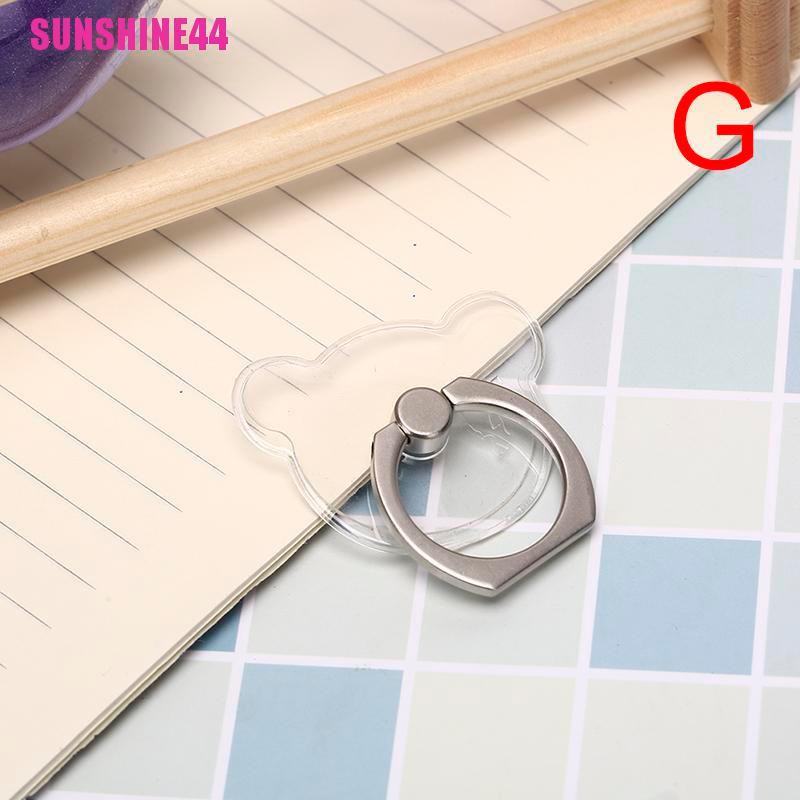 (SUN44) 1pc ring stand holder Transparan Untuk Handphone