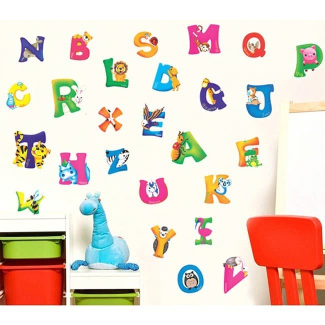 English Letters Wall Decal - Stiker Dinding Huruf