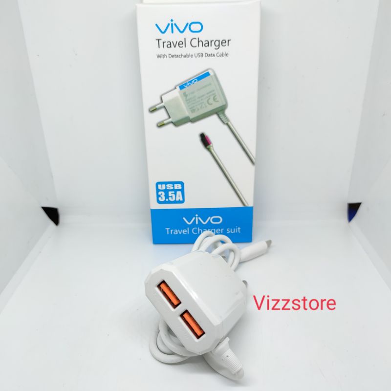 Charger Brand 2 USB 3.5A Micro USB Xiaomi Samsung Oppo Vivo Asus Lenovo