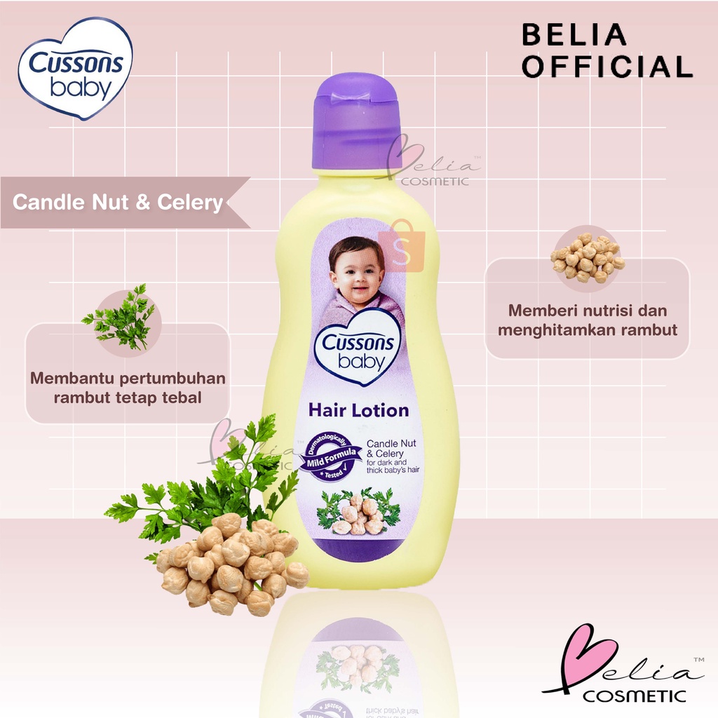 ❤ BELIA ❤ CUSSONS Baby Hair Lotion | Lotion Rambut Bayi | Minyak Rambut | 50+50ml | 100+100ml ✔️BPOM