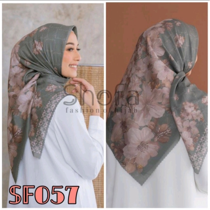 Best seller Hijab Voal Segiempat Motif / Jilbab Motif Premium TERLARIS !!-SF 057