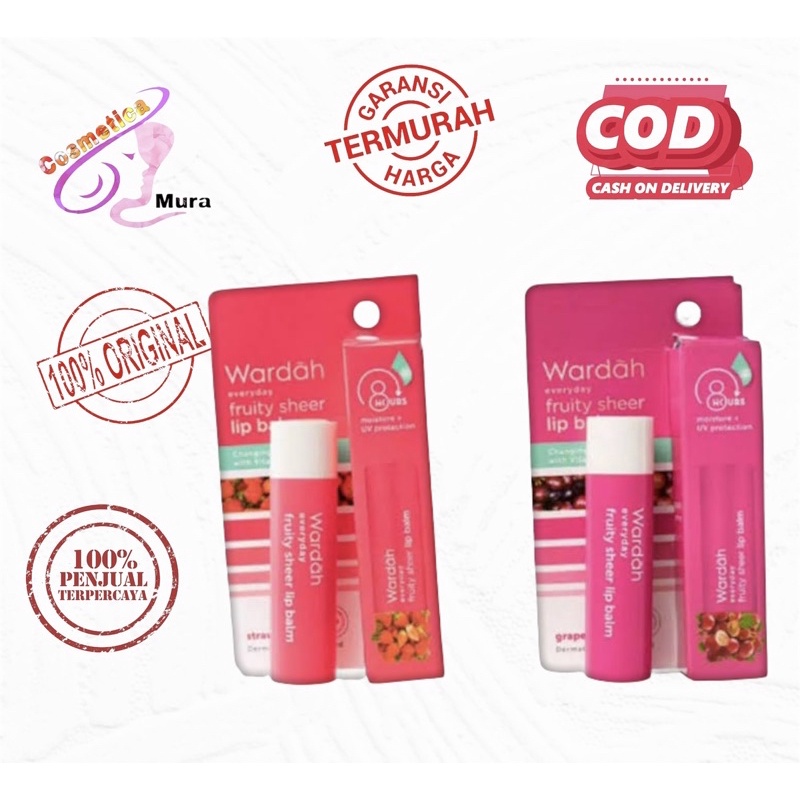 WARDAH EVERYDAY FRUITY SHEER LIPBALM STRAWBERRY