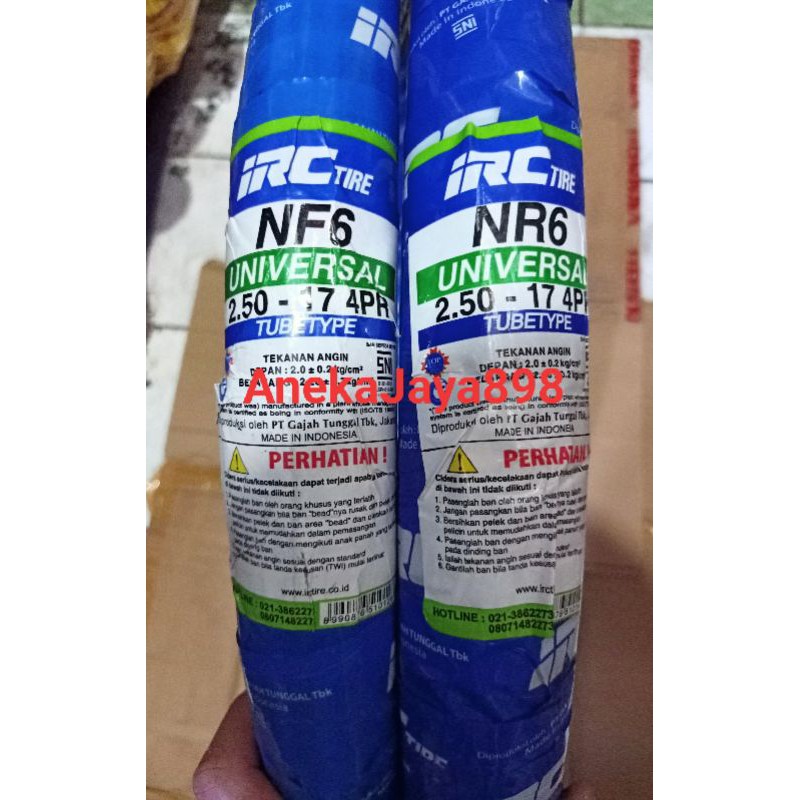 Ban 250-17 IRC NR6 Petak tahu, NF6 Lurus ,,, nf nr 6