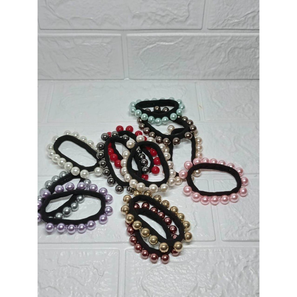 grosir 12 pcs ikat rambut mote korea mengkilap