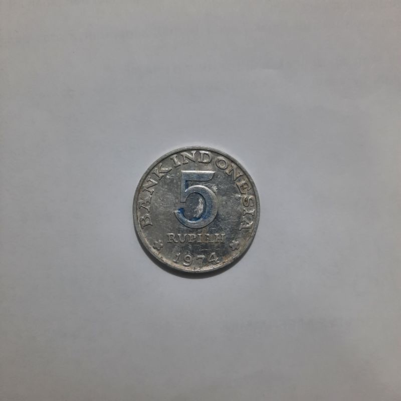 Koin Logam Kuno Rp. 5 tahun 1974