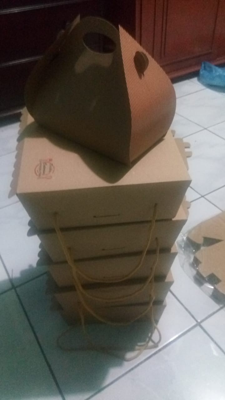 Dus Kue, Box Kue, Cake Box, Gift Box, Kado, Souvenir Box | 40416 Brown (40pc)