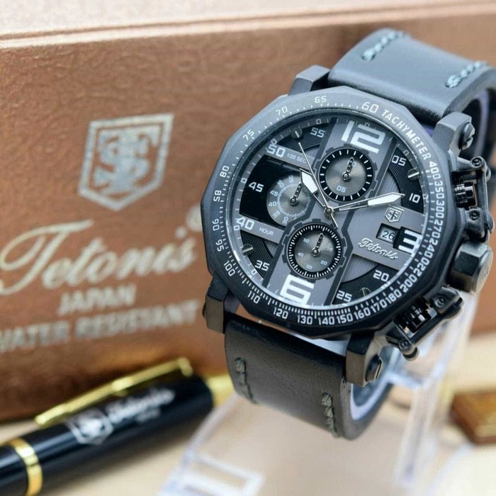 Jam Tangan TETONIS TS-6012 BLACK ORIGINAL