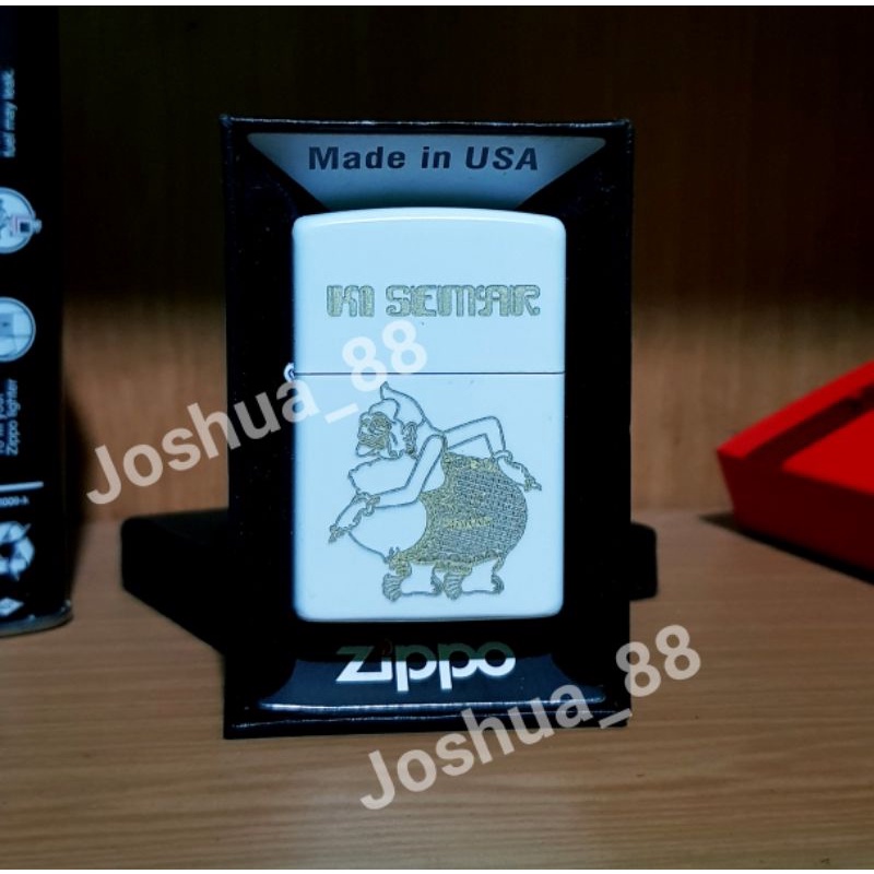 Zippo Custom Korek Api Ukir Batik Semar Bisa Ukir Nama Sendiri