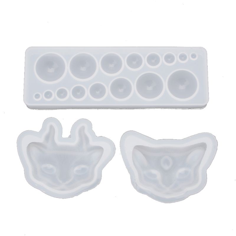 SIY  Cute Cartoon Cat Eye Silicone Resin Molds Kit Epoxy Resin Casting Jewelry Tools