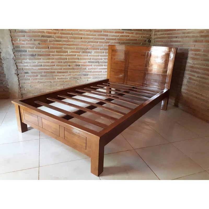 dipan minimalis jati No.3 - tempat tidur minimalis jati