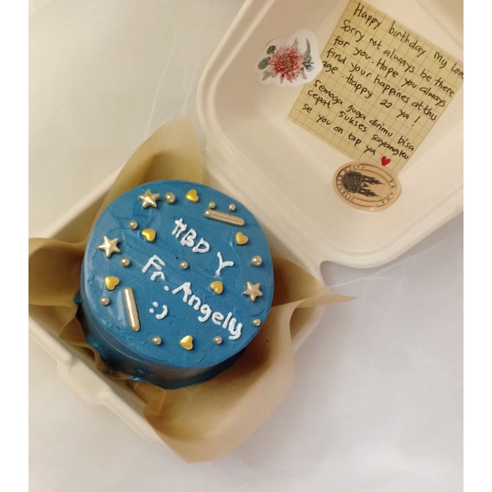 

bento cake//lettering cake//mini korean cake//READY SERIAP HARI//BACA DESKRIPSI BOX YA