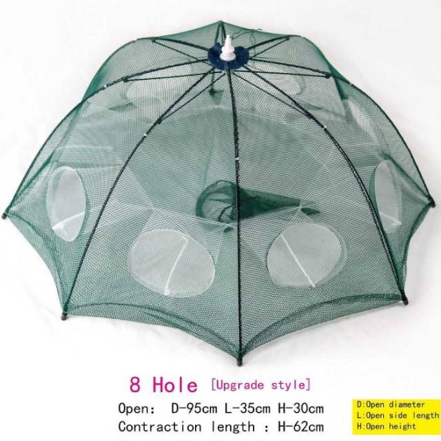 [COD] Jaring Ikan 8 Lubang Perangkap Bubu Jala Kepiting Udang Lobster Belut Alat Penangkap Jala