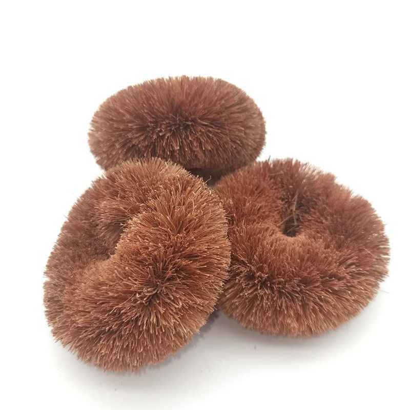 Sikat Pembersih Panci Minyak Anti Lengket Warna Coklat Kelapa Alami Untuk Dapur