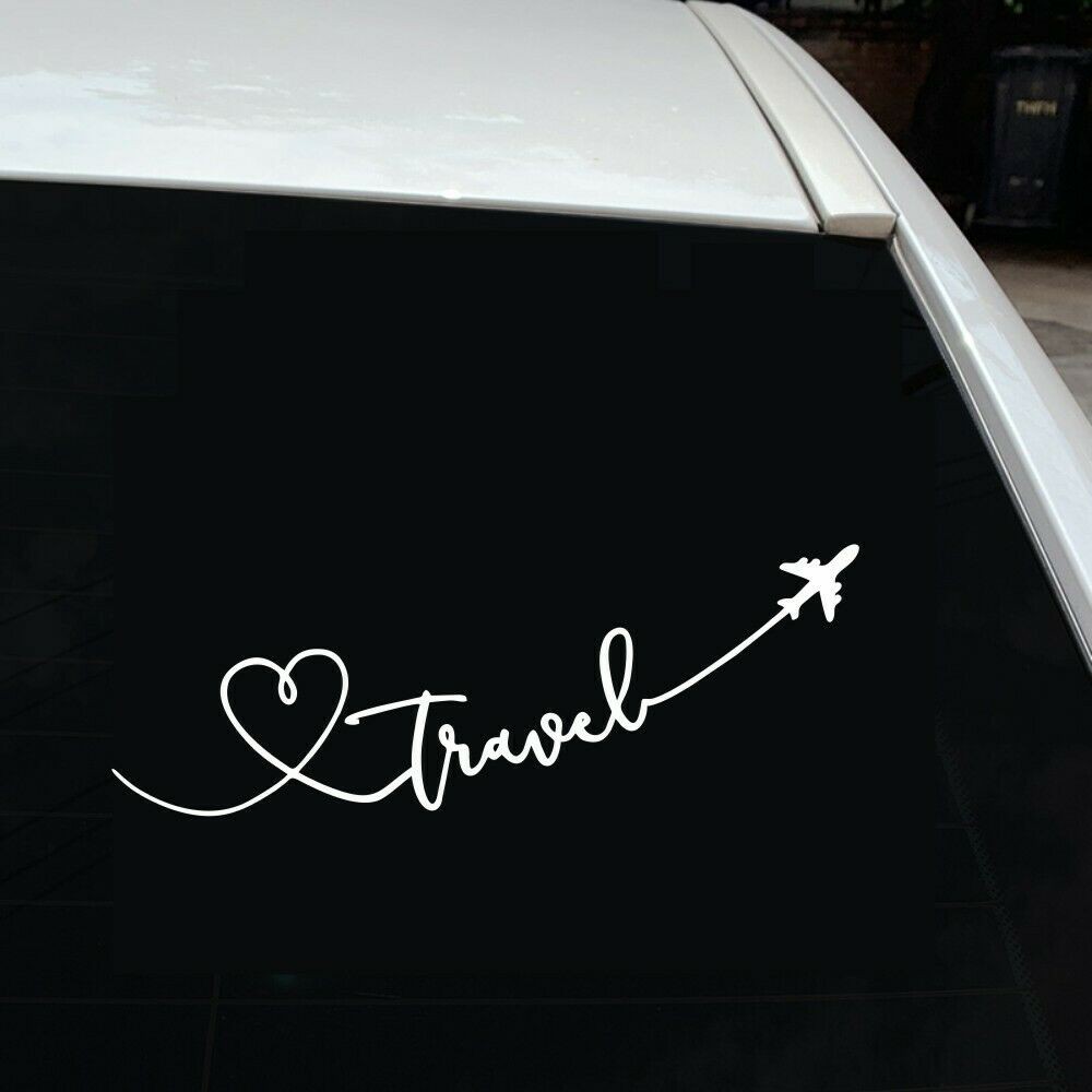 Stiker Mobil Love Travel Plane Car Sticker