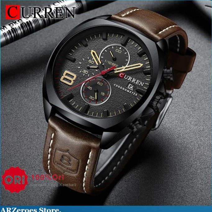 CURREN 8324 Jam Tangan Pria Analog Chronograph Stainless Steel