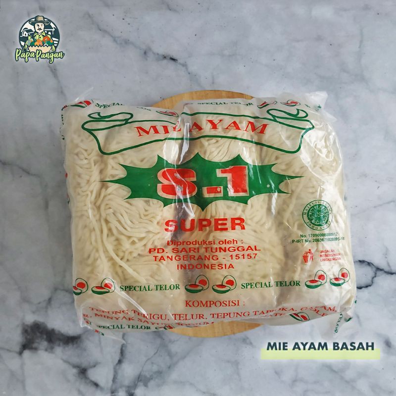 

Mie Ayam Basah Papapangan - berat 1 kg isi 10