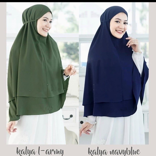 Khimar Jumbo KALYA 2 Layer Non PED BERGO Dua Layer