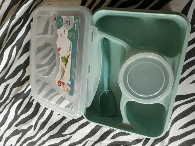 Saleeee !!! Tempat Makan Anak Sekat 5in1/lunch Box 5in1/microwave/yooyee