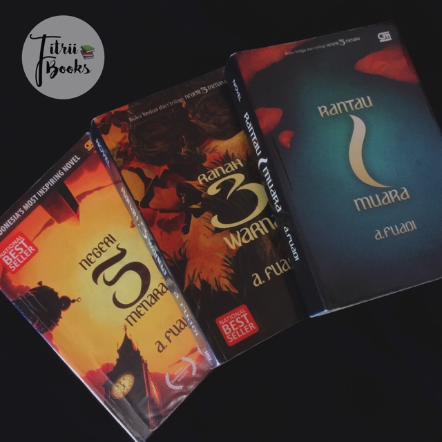ORIGINAL Trilogi 5 menara - Negeri 5 menara - Ranah 3 warna - Rantau 1 muara - preloved (bekas)