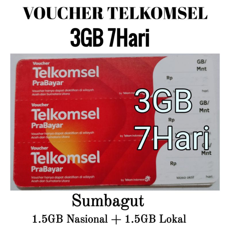 GROSIR VOUCHER TELKOMSEL MURAH 2.5 Gb, 3Gb, 4Gb, 5Gb, 35Gb