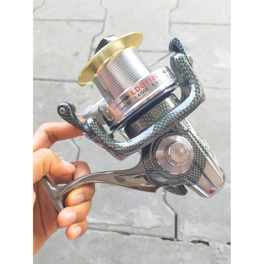 Reel Pancing Rotary Ldg Ukuran 11000 Reel Laut 13 BB Ukuran Besar Body Metal Spool Panjang Long Cast