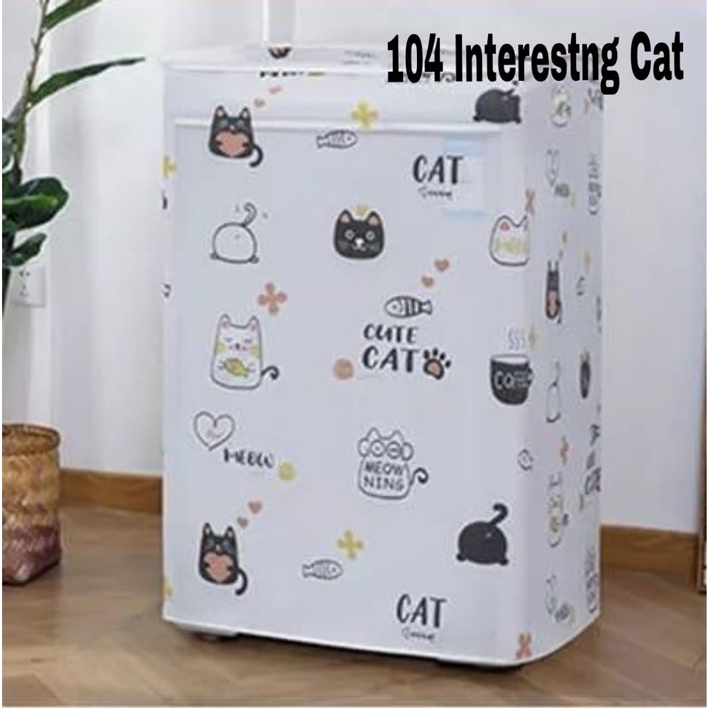 Cover Mesin Cuci New Motif 10Kg / Penutup Mesin Cuci 10Kg ( Tabung Buka Atas )