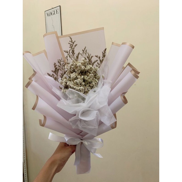 buket edelweiss besar / buket costum / buket bunga abadi / buket valentine / buket wisuda/ EDEL