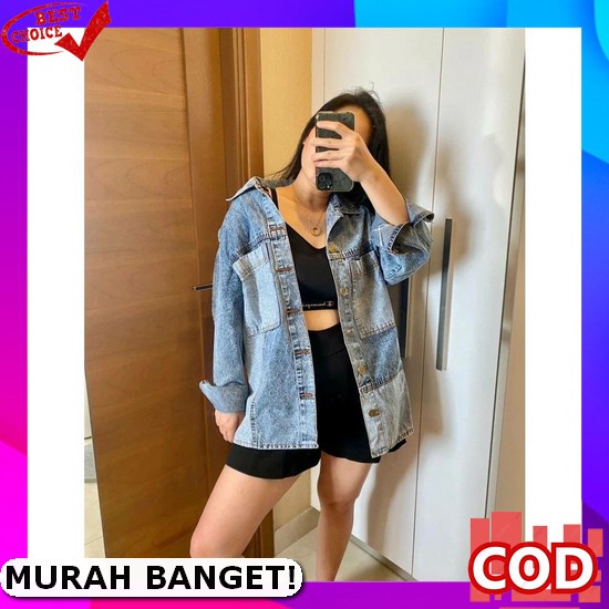 Jaket Levis Jumbo Wanita Big Size Oversize Xxl Ld 120 Jeans Jacket Denim Wanita Perempuan Cewek Cewe