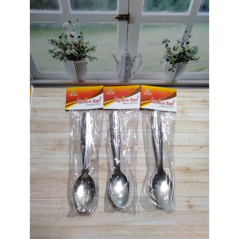 Sendok Teh Kopi gagang pendek Stainless/ Sendok stainless isi 12pack